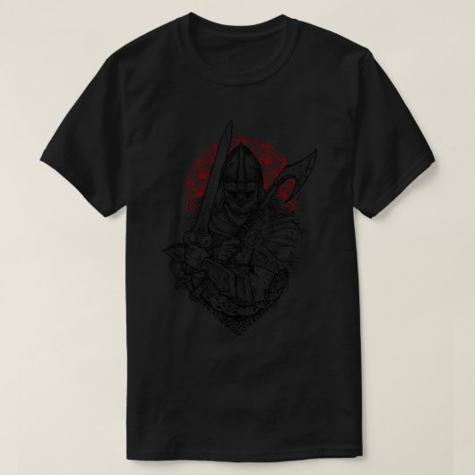 ドルーガー完全に死んでいなバイキング戦士 Tシャツ (デザイン正面)
