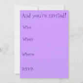 ドルールモンスター誕生日パーティーの招待 招待状 (裏面)