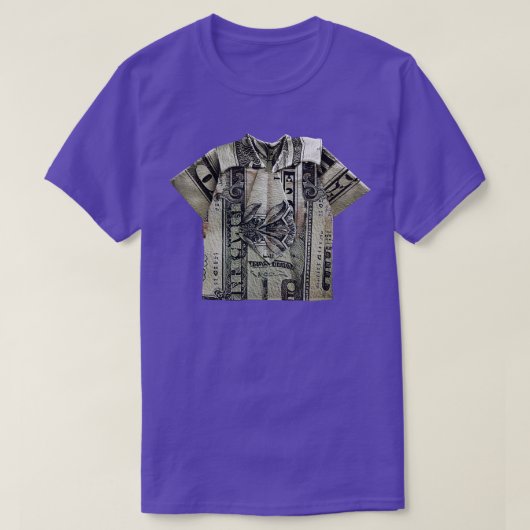 ドル紙幣の折り紙とネクタイ Tシャツ (デザイン正面)