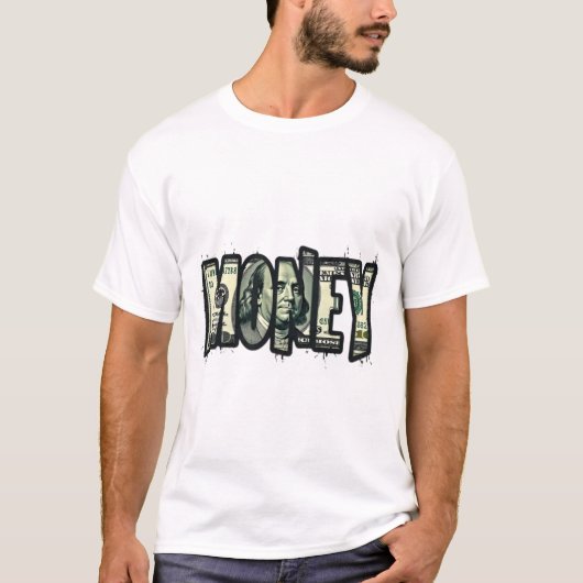 ドル紙幣マネーアート Tシャツ (正面)