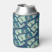 ドル紙幣：シームレスなマネーパターン 缶クーラー (缶正面)