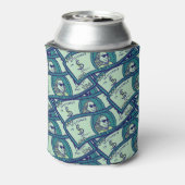 ドル紙幣：シームレスなマネーパターン 缶クーラー (缶裏面)