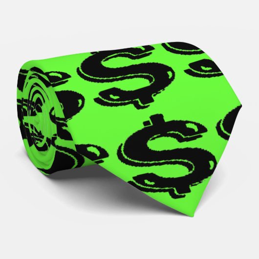 ドル記号のタイ ネクタイ (ロール)