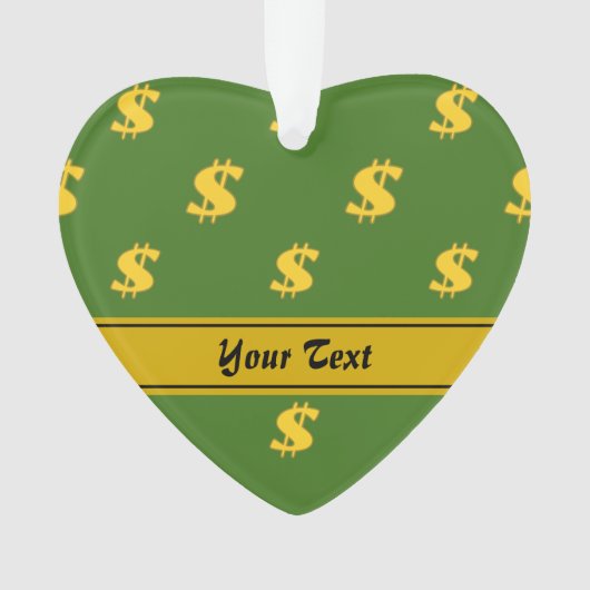 ドル記号のパターンオーナメント オーナメント (正面)