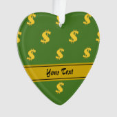 ドル記号のパターンオーナメント オーナメント (正面)