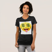 ドル記号は顔文字Emojiを注目します Tシャツ (正面フル)