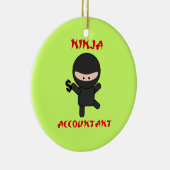 ドル記号を持つ忍者の会計士 セラミックオーナメント (右)