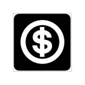 ドル記号アートスタンプ ラバースタンプ (インプリント)