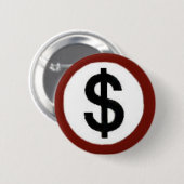ドル記号ボタン 缶バッジ (正面&裏面)