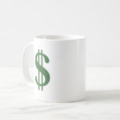 ドル記号 コーヒーマグカップ (正面左)