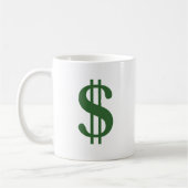 ドル記号 コーヒーマグカップ (左)