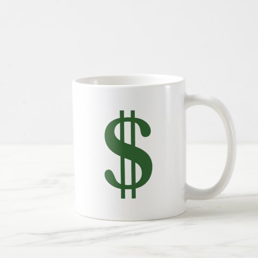 ドル記号 コーヒーマグカップ (右)