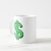 ドル記号 コーヒーマグカップ (正面左)