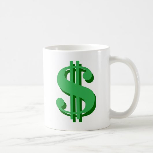ドル記号 コーヒーマグカップ (右)