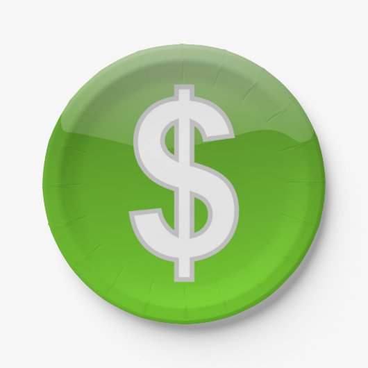 ドル記号 ペーパープレート (正面)