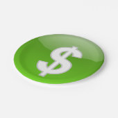 ドル記号 ペーパープレート (アングル)