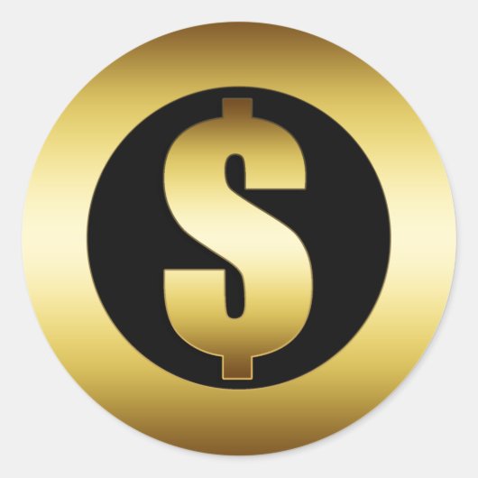 ドル記号 ラウンドシール (正面)