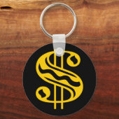 ドル記号 – 琥珀 キーホルダー (正面)