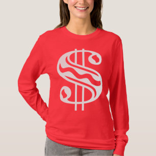 ドル記号 – 白 Tシャツ