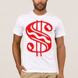 ドル記号 – 赤 Tシャツ