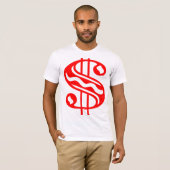 ドル記号 – 赤 Tシャツ (正面フル)