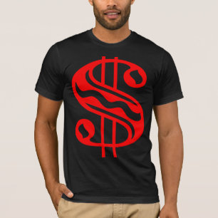 ドル記号 – 赤 Tシャツ