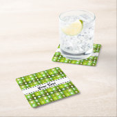 ドル通貨記号パターン スクエアペーパーコースター (インサイチュ)