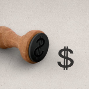 ドル通貨記号パンチカードロイヤリティカード ラバースタンプ