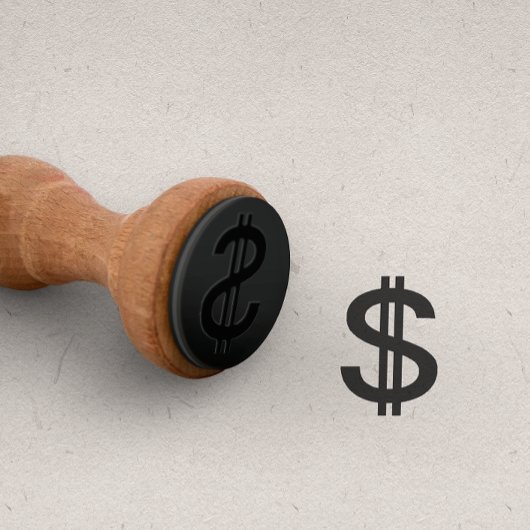 ドル通貨記号パンチカードロイヤリティカード ラバースタンプ