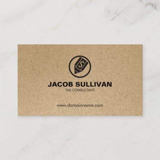 ドル・ペン・アイコン税額財務マネー 名刺 (正面)