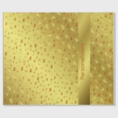 ドル，金ゴールド，リーフ，葉，パターモダンン，ラップ ラッピングペーパー (フラット)