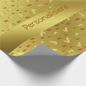 ドル，金ゴールド，リーフ，葉，パターモダンン，ラップ ラッピングペーパー (角)