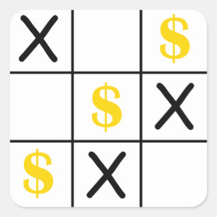 ドルTic Tac Toe スクエアシール