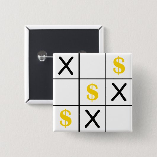 ドルTic Tac Toe 缶バッジ (正面&裏面)