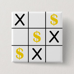 ドルTic Tac Toe 缶バッジ