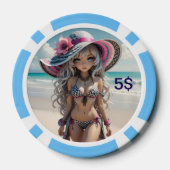 ドルz by: Svace 01 5$トランプのポーカーチップ ポーカーチップ (裏面)