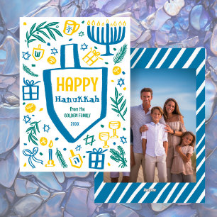 ドレお洒落イデル(ユダヤ教)メノラーカスタム写真HANUKKAH シーズンカード