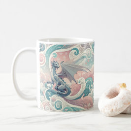 ドレイクお洒落ス:パステルドラゴンファンタジー コーヒーマグカップ