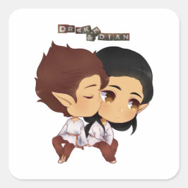 ドレイクとディアンスクエアステッカー スクエアシール