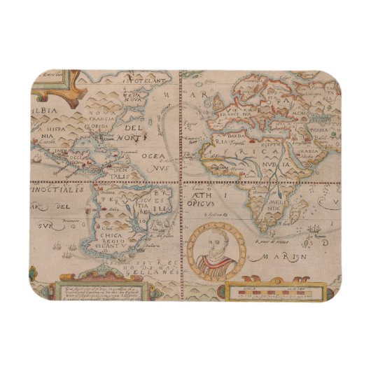 ドレイクの地球周回図 マグネット (横)