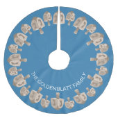 ドレイデルオ素朴ークハヌッカパターンクリスムカ ブラッシュドポリエステルツリースカート (正面)