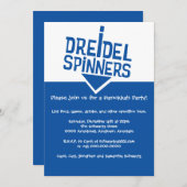 ドレイデルスピンナーズハヌカーパーティー 招待状 (正面/裏面)