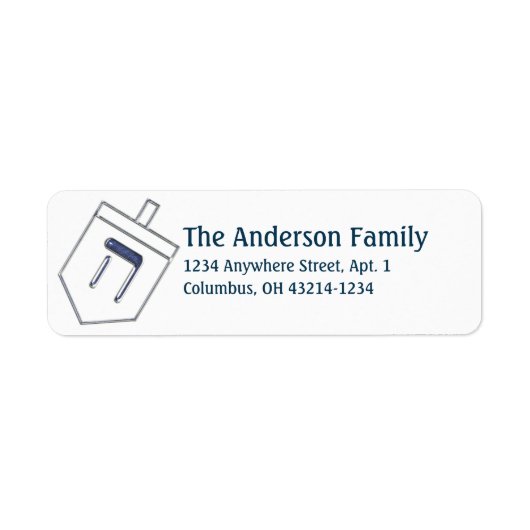 ドレイデルハヌカー住所 シールd10 ラベル (正面)