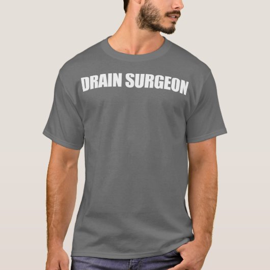 ドレインサージェン面白い配管工 Tシャツ (正面)