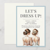 「ドレエレガントスアップ」ブライドメイドメイド・オブ・オーナー（花嫁付き添い人） 招待状 (正面/裏面)