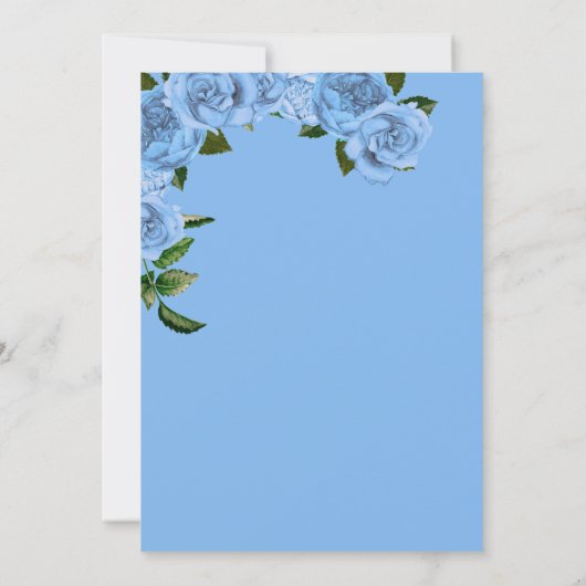 ドレエレガントスキンセアニェラライトブルーバラインビタット 招待状 (裏面)