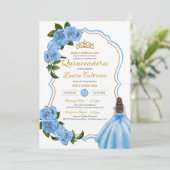 ドレエレガントスキンセアニェラライトブルーバラ 招待状 (スタンド正面)