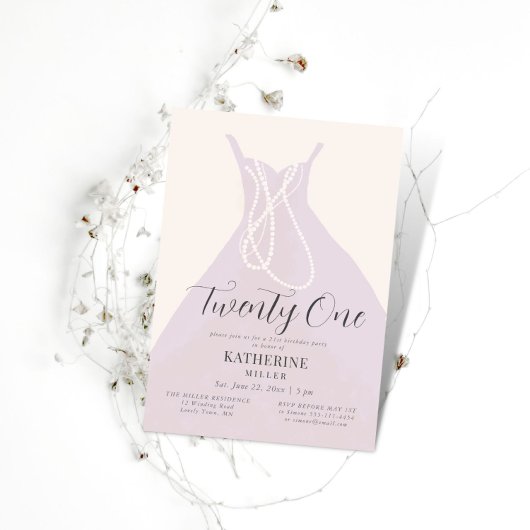 ドレエレガントスパールピンク赤面シック21歳の誕生日 招待状