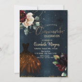 ドレエレガントス、バラダークブルーキンセアニラ 招待状 (正面)