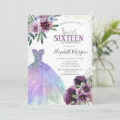 ドレクールス、紙吹雪紫色の花 招待状 (スタンド正面)